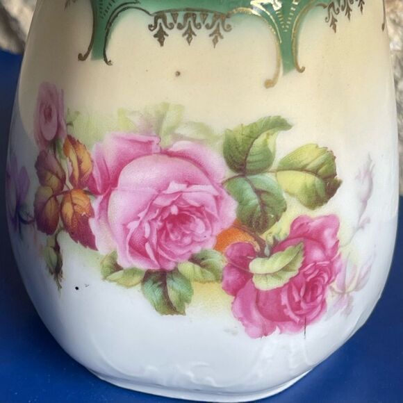 Antique German Hand Painted Floral Porcelain Sugar Shaker - Picture 13 of 16